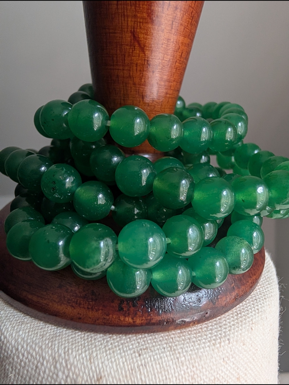 6 Natural Aventurine Stretch Bracelets - Jade Looking